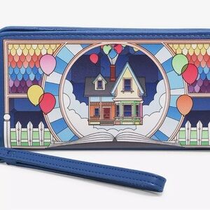Loungefly Pixar Up House Stained Glass Tech Wallet NWT